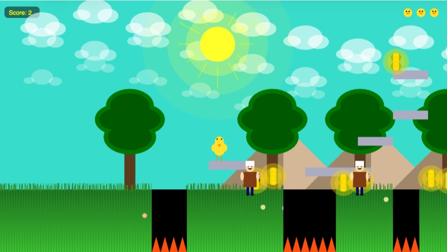 Screenshot of the 2D platform game